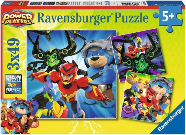 Ravensburger sestavljanka Power Players 3×49 kosov