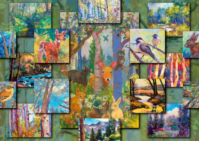 Forest Collage Puzzle 1000 pieces