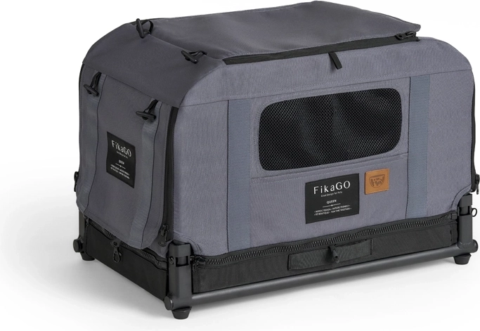 Kennel da trasporto pieghevole FIKAGO Queen XS, grigio