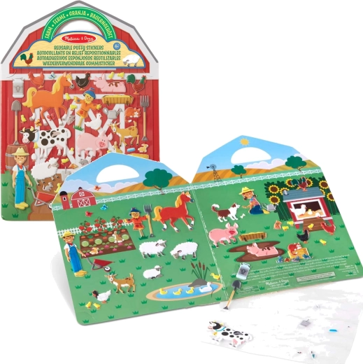 Fattoria – ripetizione di adesivi riutilizzabili e piano di gioco MELISSA & DOUG