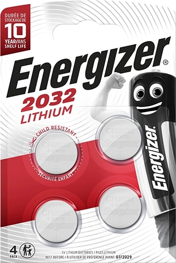 Energizer batteria a bottone al litio CR2032, 4 pz