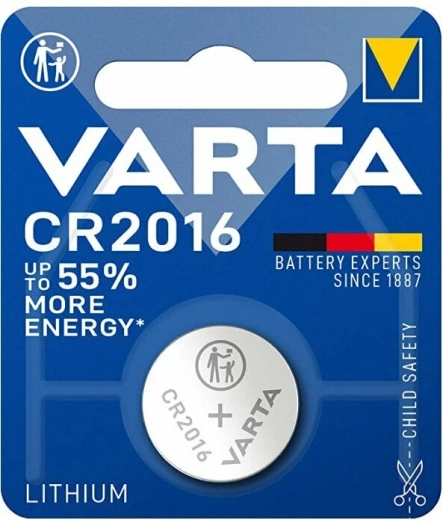 Pile bouton Varta CR2016, 3 V