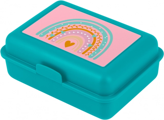 Broodtrommel Regenboog Turquoise