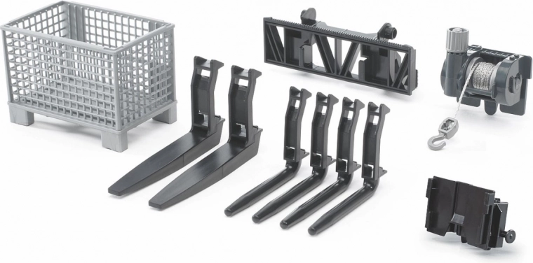 Bruder accessories – forks, winch and pallet