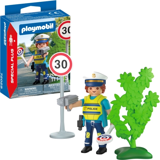 Playmobil Special Plus police officer with speed radar and accessories