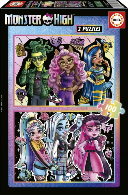 Educa puzzle Monster High 2×100 koščkov