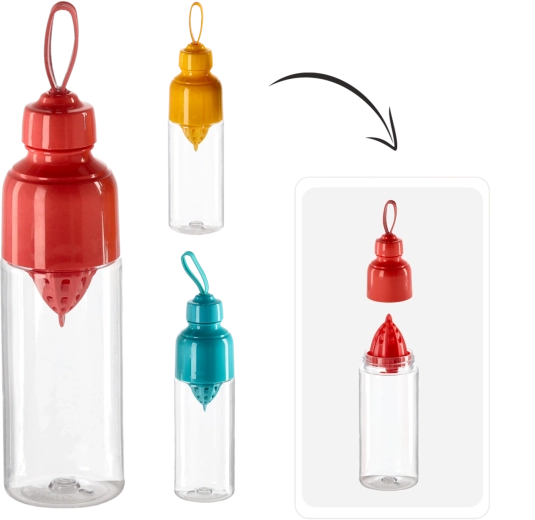 Plastična boca 600 ml s integriranim cjedilom za citruse