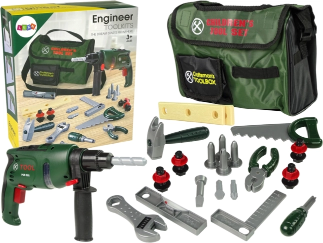 Kids' Tool Set in a Bag with Drill, Hammer and Saw