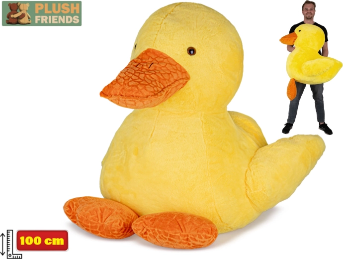 Canard en peluche Plush Friends 100 cm – grande peluche douce pour enfants et adultes