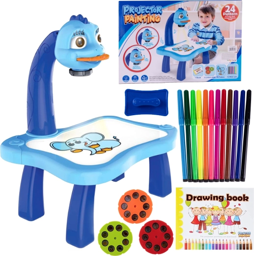 projecteur de dessin dragon sur pieds