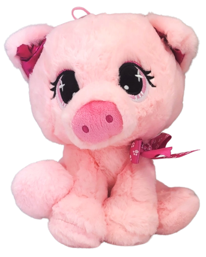 Petit cochon rose en peluche 15 cm