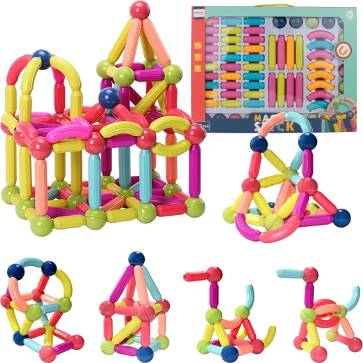 Magnetické stavebnice 66 dielov