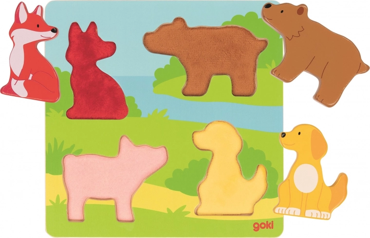 goki sensory wooden shape sorter animals