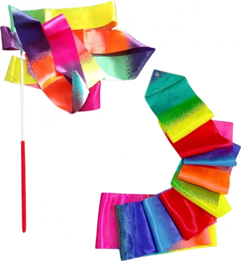 Colorful Gymnastic Ribbon for Dance and Exercise 205 x 5 cm