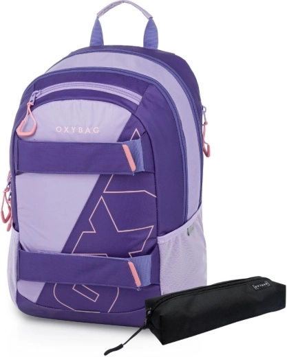 Sac à dos étudiant et trousse Oxybag Sport Half violet