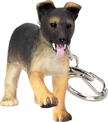 Keychain with German Shepherd Figurine