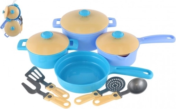 Set of Plastic Pans and Pots with Accessories for Children