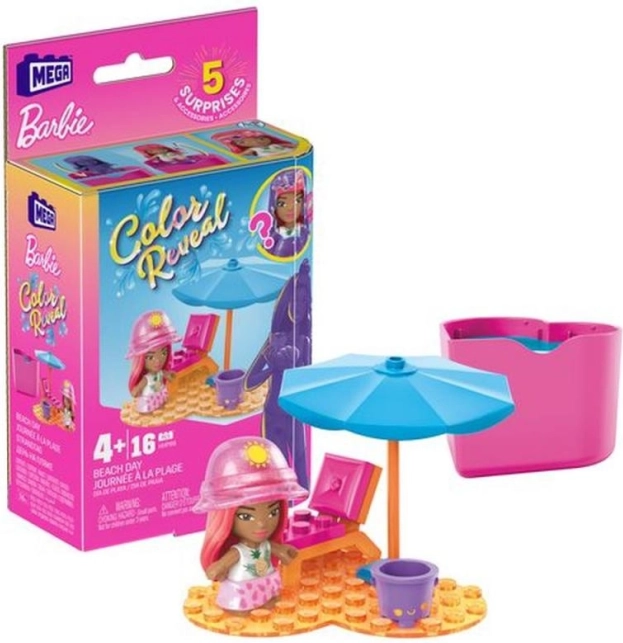 Mega Construx Barbie Color Reveal micro doll