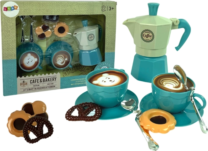 Children's Coffee Set Café Pastries Blue