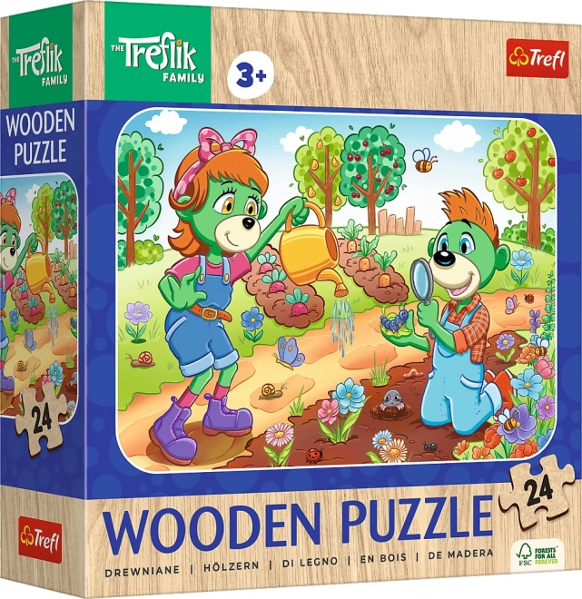 Wooden Puzzle TREFLIK FAMILY 24 pieces