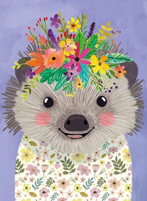 Puzzle 500 pieces Floral Friends – hedgehog by Mia Charro