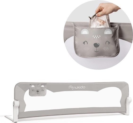 Children's bed rail 150 × 42 × 35 cm Nukido gray