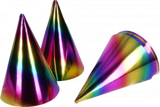 Chapeaux de fête Arc-en-ciel – 6 pcs