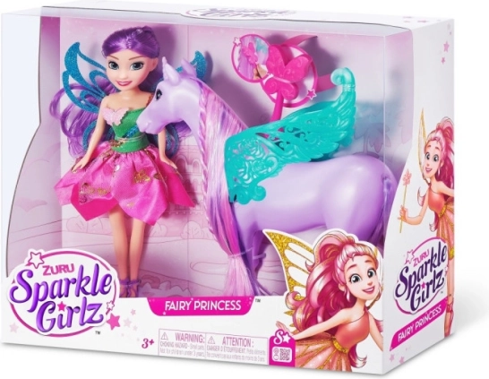 Punčka vila z enorogom 10,5 cm set ZURU Sparkle Girlz