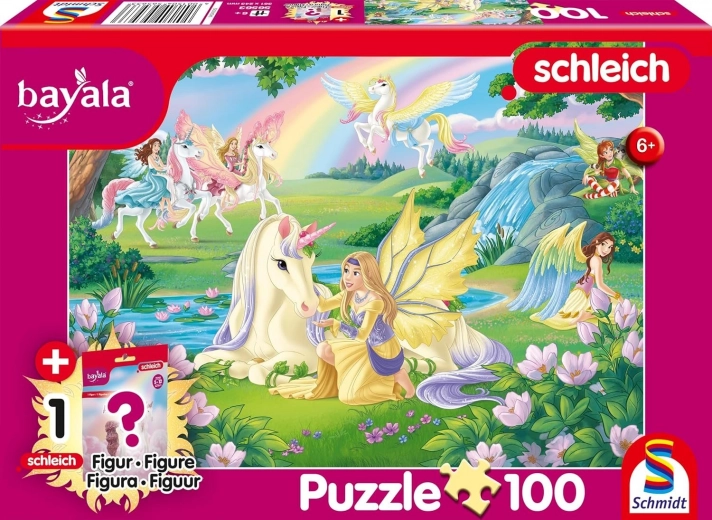 Puzzel Bayala: magische eenhoorns 100 stukjes met SCHLEICH-figuur
