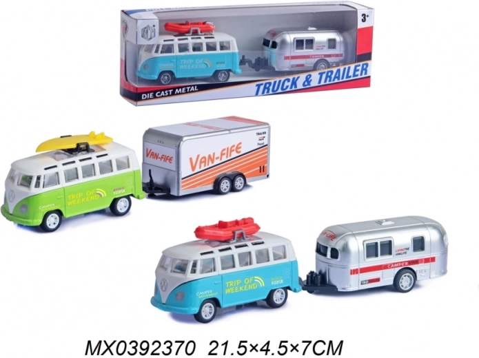 Minibus with trailer