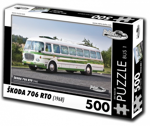 Puzzle RETRO-CARS Škoda 706 RTO bus 500 pieces