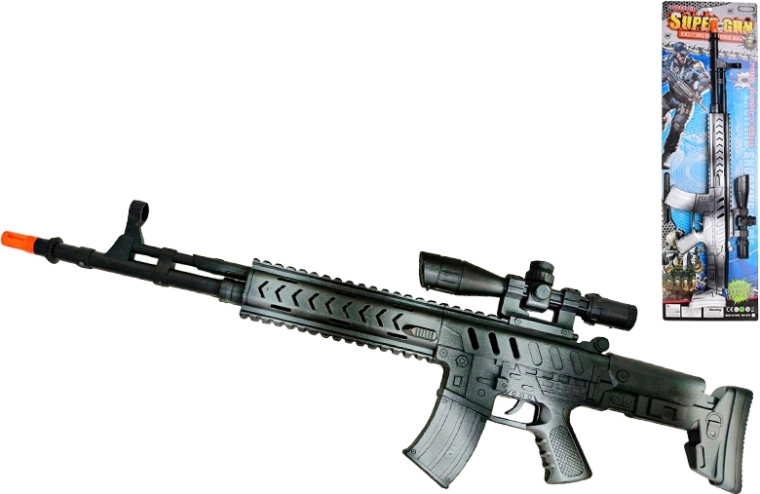 Legetøjsmaskinpistol med svinghjul 68 cm