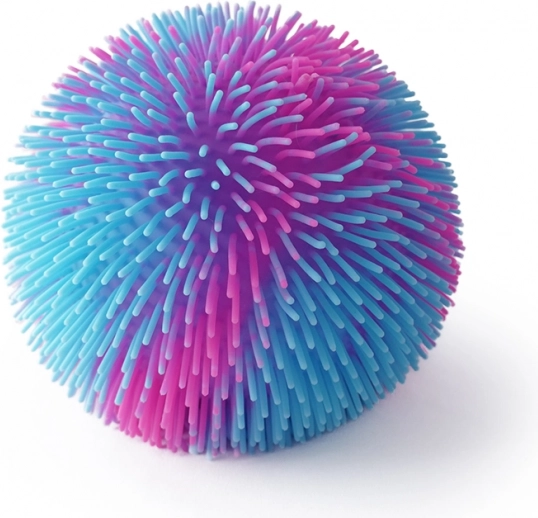 Shaggy rainbow light-up ball – pink-blue