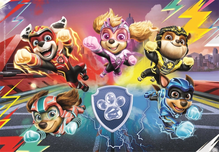 Puzzel 104 stukjes PAW PATROL: THE MIGHTY MOVIE van Clementoni