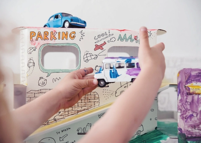 XXL 3D Coloring Set – Cardboard Parking Garage