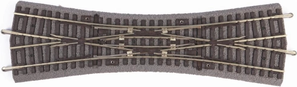 Crossing Turnout Piko with Bedding