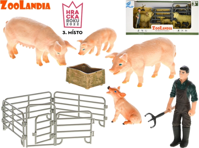 Zoolandia farm figures set with babies and accessories