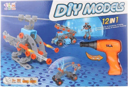 Skruesamlingssæt med boremaskine – 282 dele