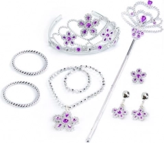 Ensemble rose d’accessoires de princesse pour enfants