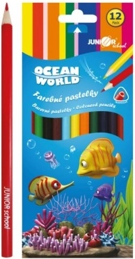 Ocean World Triangular Colored Pencils, 12 pcs