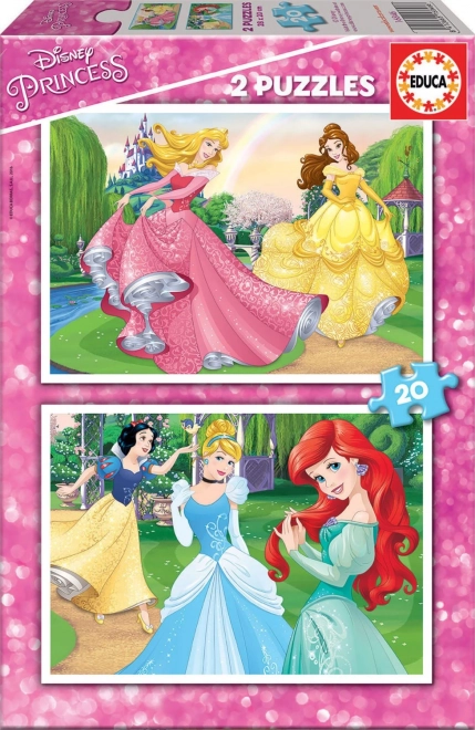 Sestavljanka DISNEY princese 2×20 koščkov