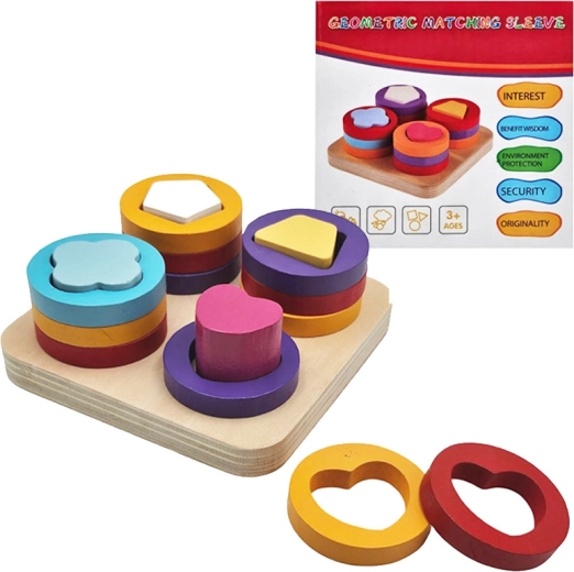 Puzzle ad incastro in legno per bambini 3+