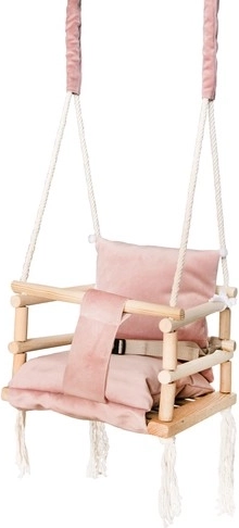 Children's swing with soft seat CLEANABOO – Pink