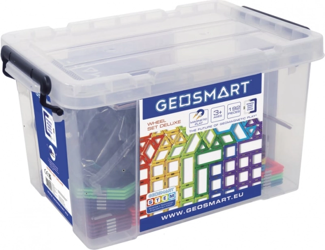 Jeu de construction magnétique GeoSmart Deluxe Ensemble à roulettes