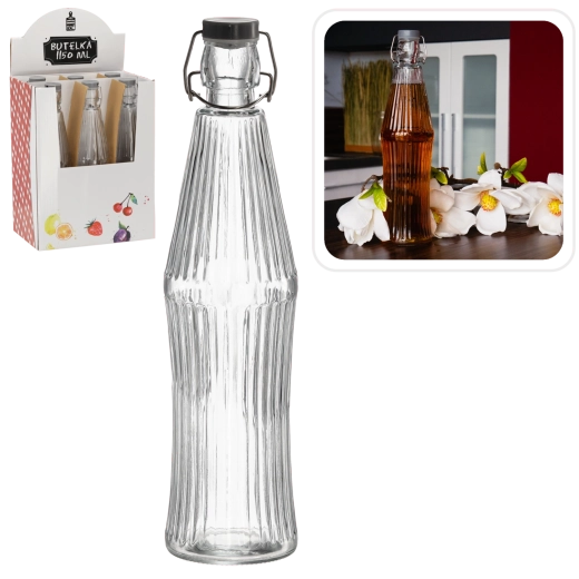 Bottiglia in vetro con chiusura meccanica 1150 ml
