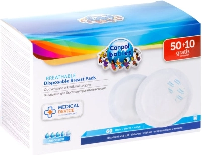 Canpol babies oblikovane prozračne prsne uloške 3D, 60 kom (50 + 10 gratis)