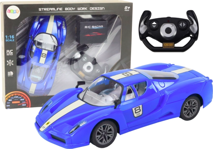 1:16 R/C Blue Remote Control Sports Car