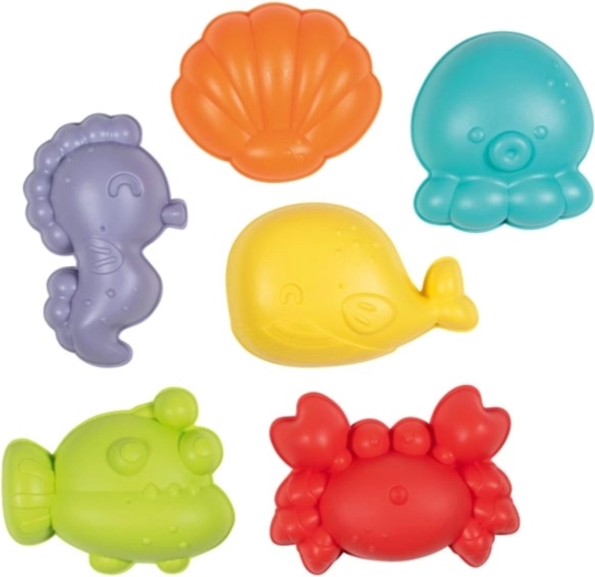 Set aus 6 Sandförmchen aus Bioplastik GOKI