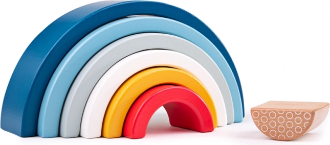 Bigjigs Baby drvena slagalica duga – plava