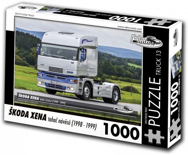 Puzzle RETRO-AUTA Škoda Xena tracteur de semi-remorques 1000 pièces